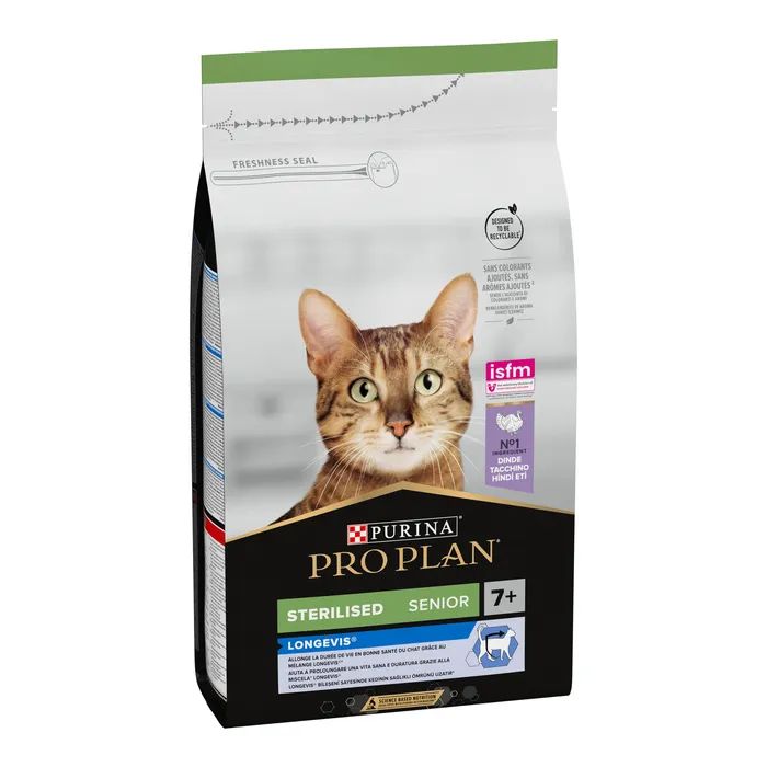 Сухой корм для кошек Purina Pro Plan Sterilised Senior с индейкой 1.5 кг (7613034989673) изображение 2