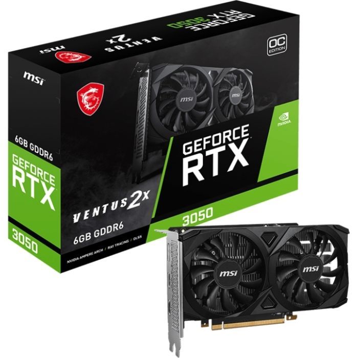 Видеокарта MSI GeForce RTX3050 6Gb VENTUS 2X OC (RTX 3050 VENTUS 2X 6G OC) изображение 5