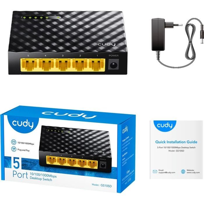 Коммутатор сетевой Cudy GS105D изображение 7