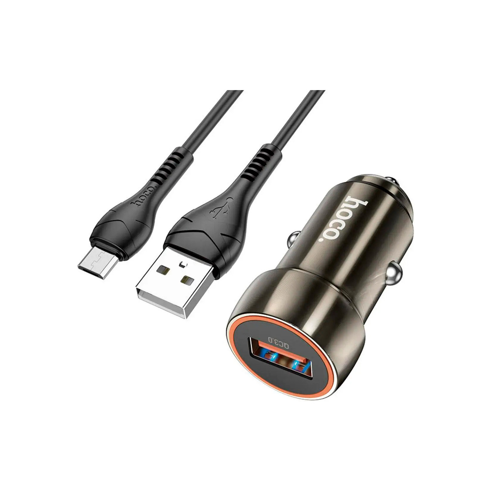 Зарядное устройство HOCO Z46 USB Metal Gray (6931474770318) изображение 2