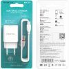 Зарядное устройство BOROFONE BA20A Sharp charger set (Lightning) White (BA20AMW) изображение 4