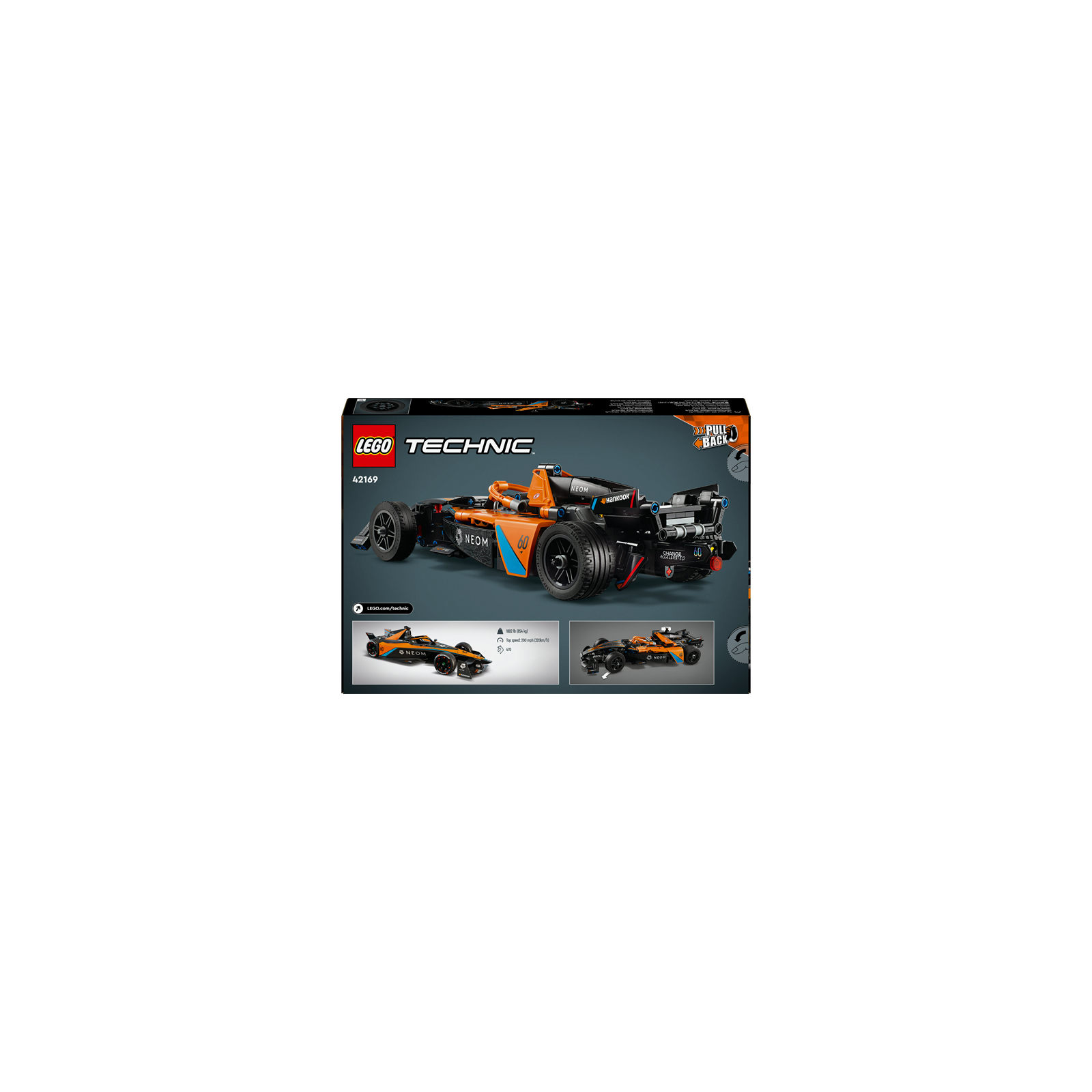 Конструктор LEGO Автомобіль для перегонів NEOM McLaren Formula E 452 деталі (42169) зображення 3
