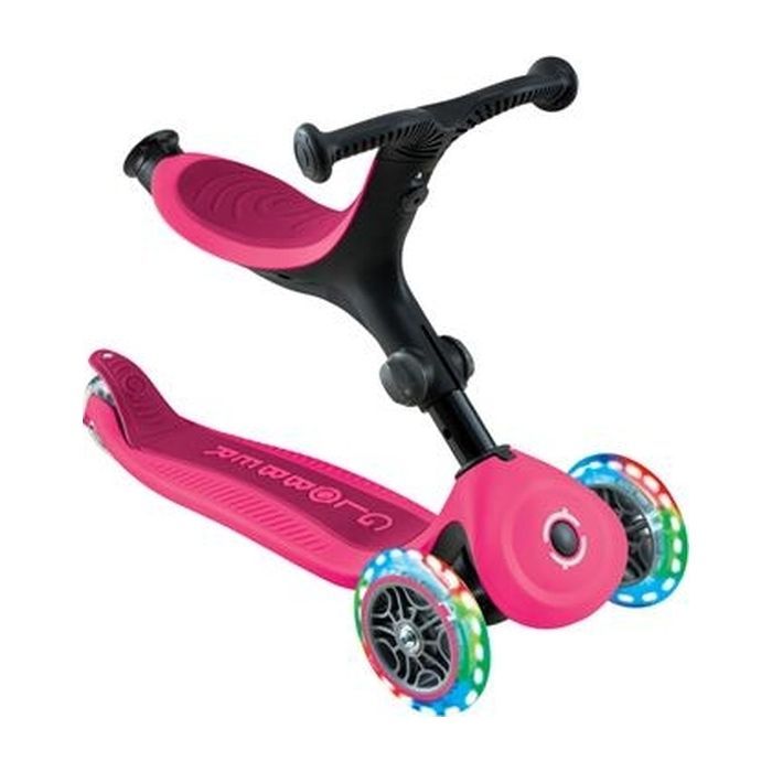 Самокат Globber Go Up Active 1+ до 20/50 кг Led  фісташково-рожевий (744-110) зображення 6
