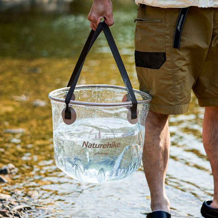 Відро складне Naturehike ПВХ NH20SJ040 20 л зелене (6927595764640) зображення 10
