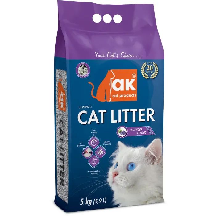 Наповнювач для туалету AK Cat Products Бентонітовий Compact Cat Litter запах лаванди 10 кг (AKMN005)