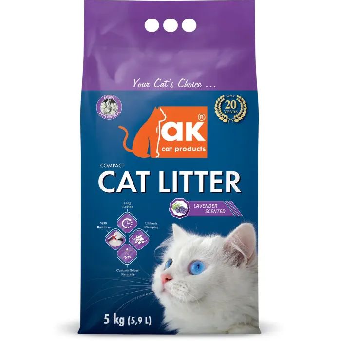 Наповнювач для туалету AK Cat Products Бентонітовий Compact Cat Litter запах лаванди 10 кг (AKMN005) зображення 2