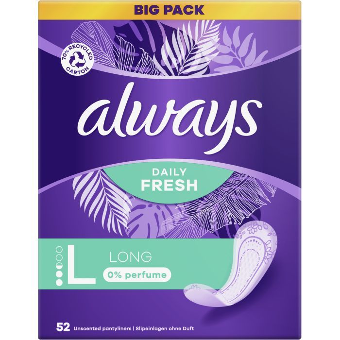 Ежедневные прокладки Always Daily Fresh Long Без запаха 52 шт. (8700216461962) изображение 2