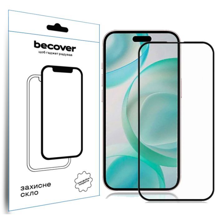 Стекло защитное BeCover Apple iPhone 16 Pro Black (712124)