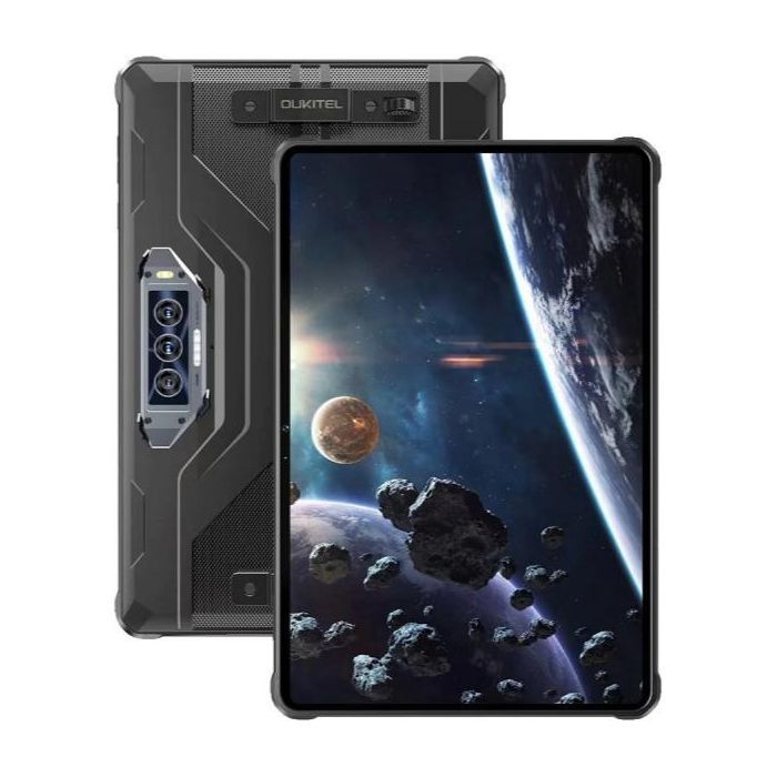Планшет OUKITEL RT8 11" 6/256GB Dual Sim Black-Orange with hand (6931940756396)