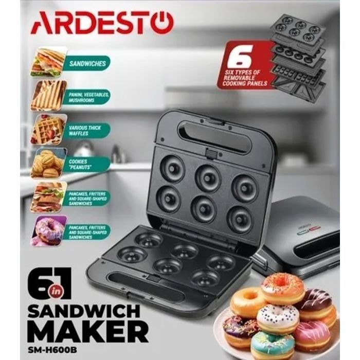 Сэндвичница Ardesto SM-H600B изображение 4