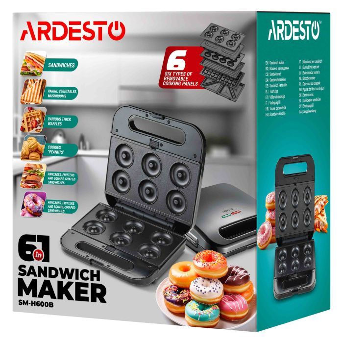 Сендвічниця Ardesto SM-H600B зображення 8