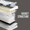 Клавиатура Aula F75 Gasket Greywood V3 switch Hot-Swap PBT Wireless/Bluetooth/USB Black (6948391208626) изображение 7