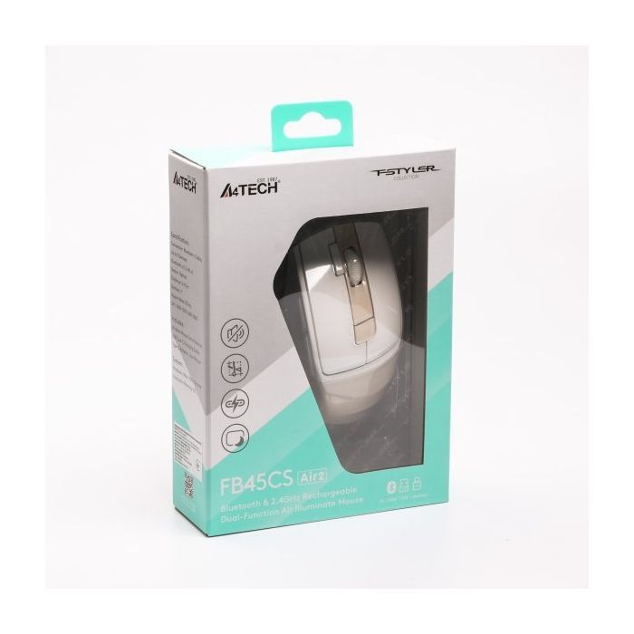 Мышка A4Tech FB45CS Air2 Bluetooth/Wireless Cream Beige (4711421999441) изображение 9