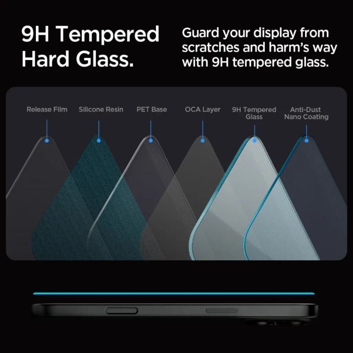 Стекло защитное Spigen iPhone 16 Pro Max Glas tR SLIM HD (1 Pack) (AGL07916) изображение 4