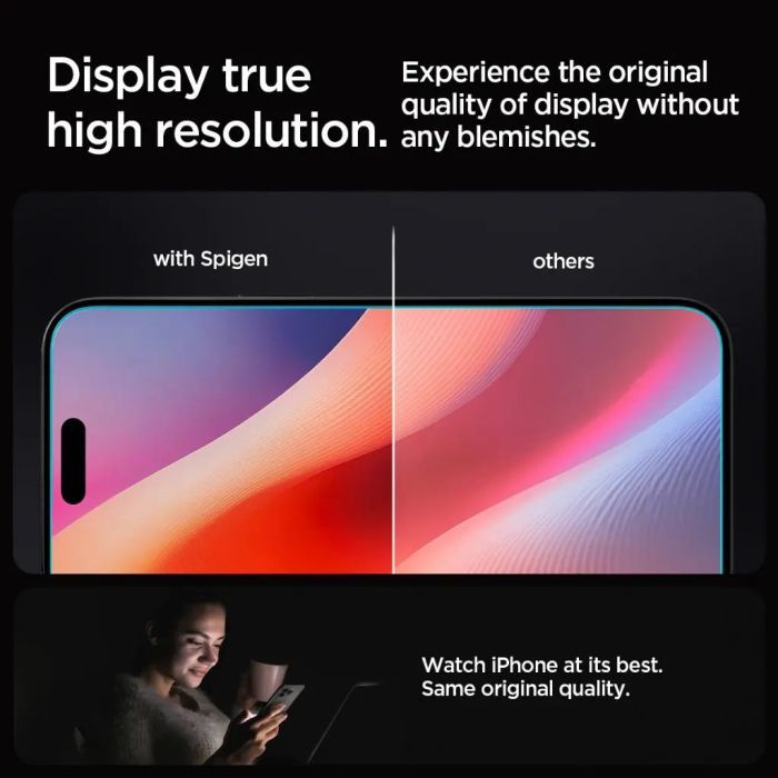 Стекло защитное Spigen iPhone 16 Pro Max Glas tR SLIM HD (1 Pack) (AGL07916) изображение 5