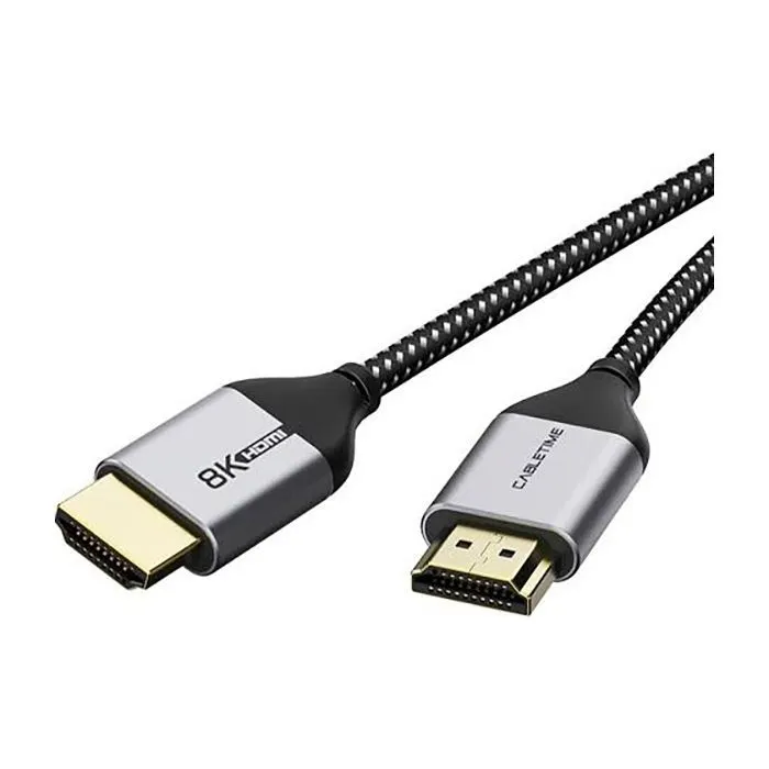 Кабель мультимедийный HDMI M to HDMI M 2.0m V2.1 Cabletime (CA914654) изображение 2