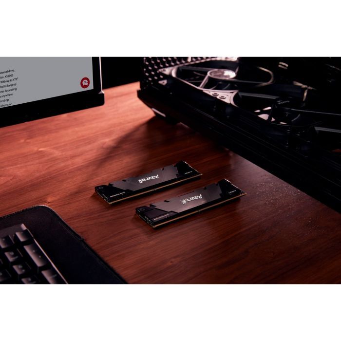 Модуль памяти для компьютера DDR4 16GB (2x8GB) 4800 MHz Renegade Black Kingston Fury (ex.HyperX) (KF448C19RB2K2/16) изображение 9