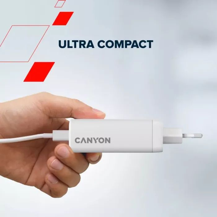 Зарядное устройство Canyon CU140ACC GaN 150W 3xPD 1xQC EU White (CNS-CUW140ACC) изображение 9