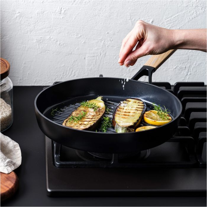 Сковорода GreenPan Eco Smartshape гриль 28 см світле дерево (CC006449-001) изображение 4