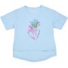 Футболка детская Breeze с цветами (21486-164G-blue)