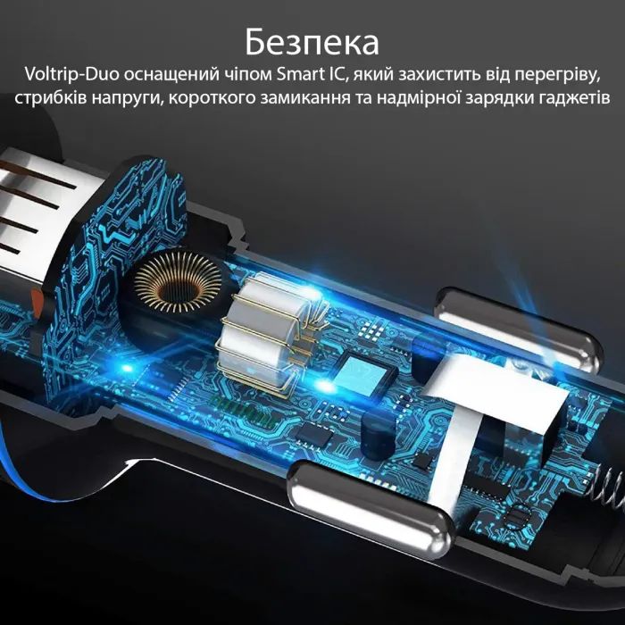 Зарядное устройство Promate voltrip-duo.black изображение 5