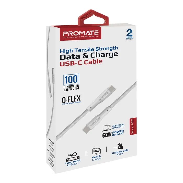 Дата кабель USB-C to USB-C xcord-cc.black Promate (xcord-cc.black) изображение 2