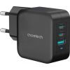 Зарядное устройство Choetech 3xUSB 100W GaN (2хUSB-C+1хUSB-A) Wall Charger black (PD8005-V2-EU-BK)