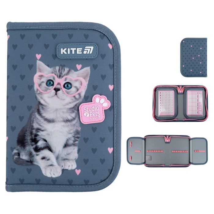 Пенал Kite 622-1 Studio Pets, 1 отделение, 2 отворот (SP25-622-1)