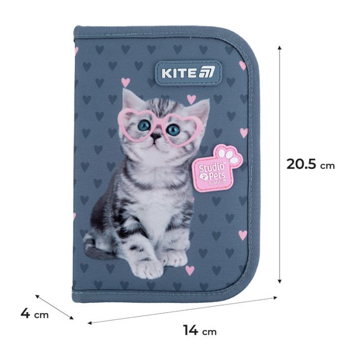 Пенал Kite 622-1 Studio Pets, 1 отделение, 2 отворот (SP25-622-1) изображение 2
