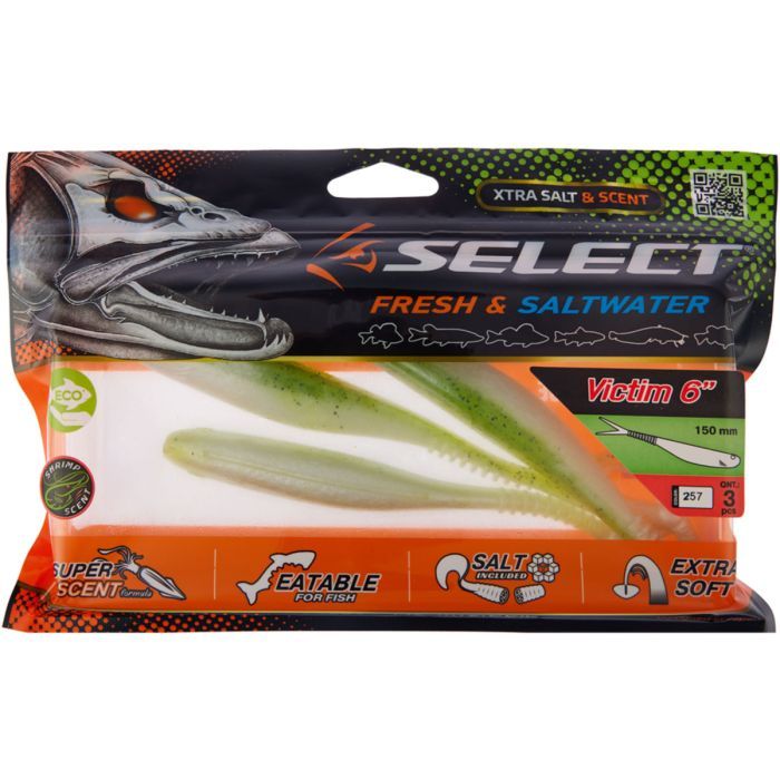 Силікон рибальський Select Victim V-Tail 6" 800 (3 шт/уп) (1870.74.60) зображення 2