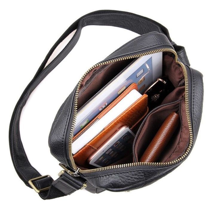 Сумка Vintage Через плечо Черная (14436) изображение 10