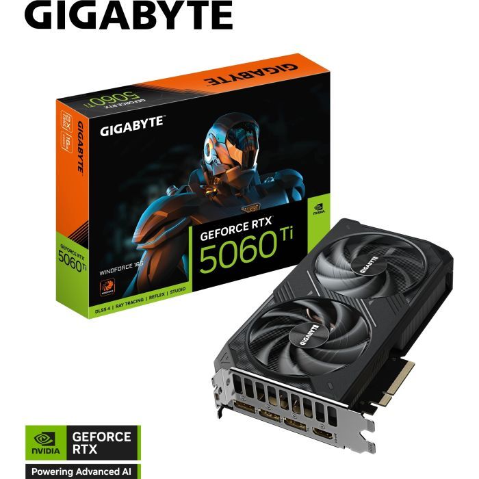 Відеокарта GIGABYTE GeForce RTX5060Ti 16Gb WINDFORCE (GV-N506TWF2-16GD) зображення 11