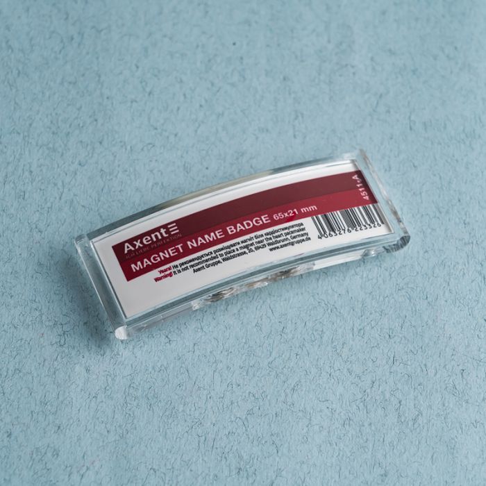 Бейдж Axent акриловый на магните 4511 (65х21 мм) (4511-A) изображение 3