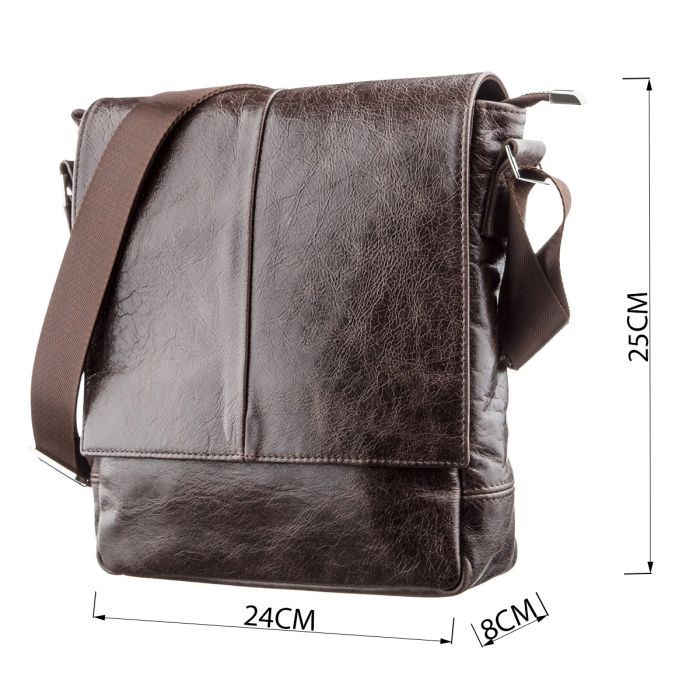 Сумка Shvigel Мессенджер Коричневая (00795) изображение 3