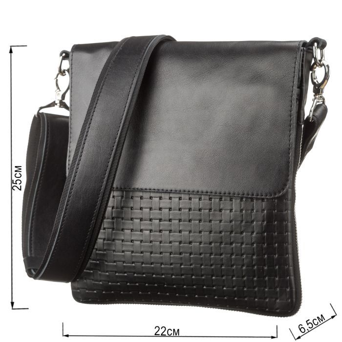 Сумка Shvigel З натуральної шкіри Чорна (11124) зображення 3