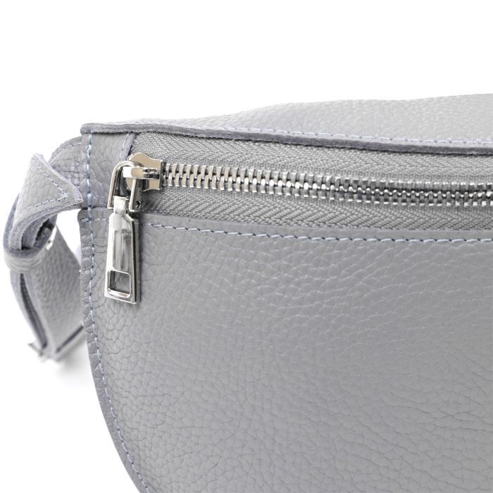 Сумка Shvigel Бананка з натуральної шкіри Сіра (16379) зображення 6