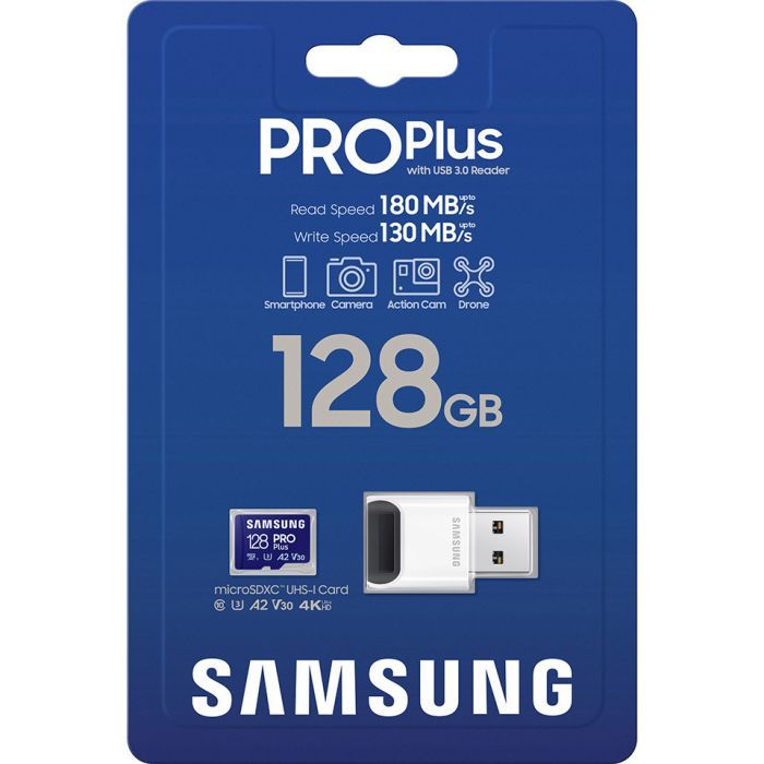 Карта памяти Samsung 128GB microSDXC calss 10 UHS-I V30 Pro Plus (MB-MD128SB/WW) изображение 3