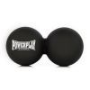 Массажный мяч PowerPlay PP-4355 Silicone Lacrosse Peanut Ball (6.3х12.6см) Чорний (PP-4355_Black)