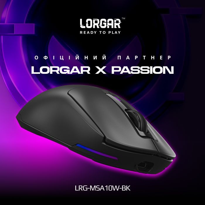 Мышка Lorgar MSA10W Wireless Gaming White (LRG-MSA10W-WH) изображение 2