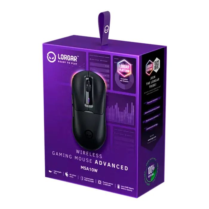 Мышка Lorgar MSA10W Wireless Gaming White (LRG-MSA10W-WH) изображение 8