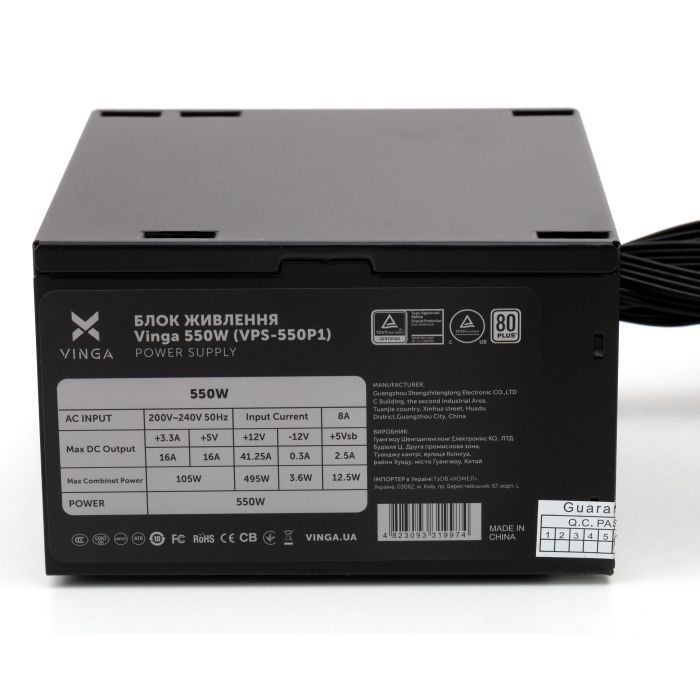 Блок живлення Vinga 550W (VPS-550P1) зображення 7 Блок живлення Vinga 550W (VPS-550P1) зображення 7