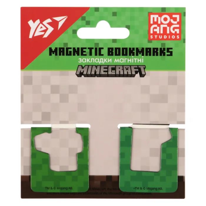 Закладки для книг Yes магнітні Minecraft, висікання, 2 шт (708397) зображення 2