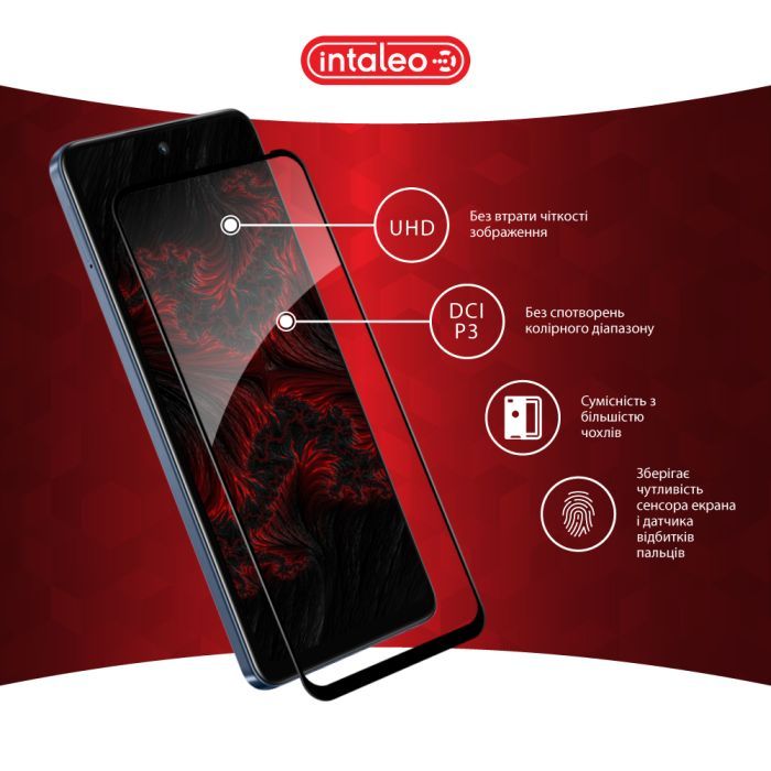 Скло захисне Intaleo Full Glue Infinix Hot 50 5G Black (1283126606939) зображення 4
