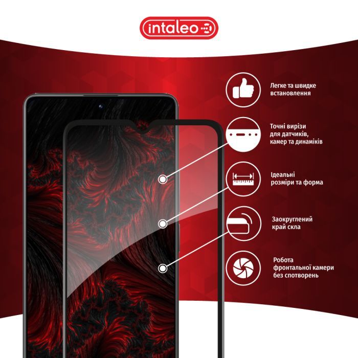 Скло захисне Intaleo Full Glue Xiaomi Poco C50 Black (1283126589683) зображення 3