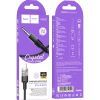 Кабель мультимедийный Lightning to 3.5mm M 1.0m UPA27 Spirit transparent Black HOCO (6942007612524) изображение 4
