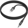 Кабель мультимедийный Lightning to 3.5mm M 1.0m UPA27 Spirit transparent Black HOCO (6942007612524)