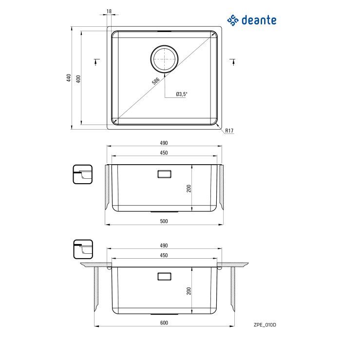 Мойка кухонная Deante Egeria (ZPE_010D) изображение 4