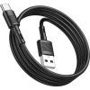 Дата кабель USB 2.0 AM to USB-C 1.0m 3A PVC X83 black HOCO (6931474770905) изображение 3