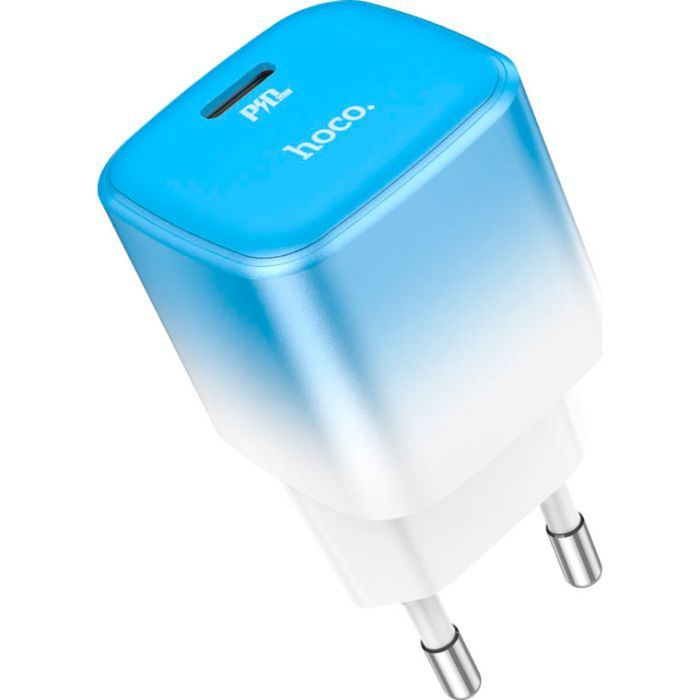 Зарядний пристрій HOCO C101A USB-C PD20W Ice Blue (6931474769374) зображення 2