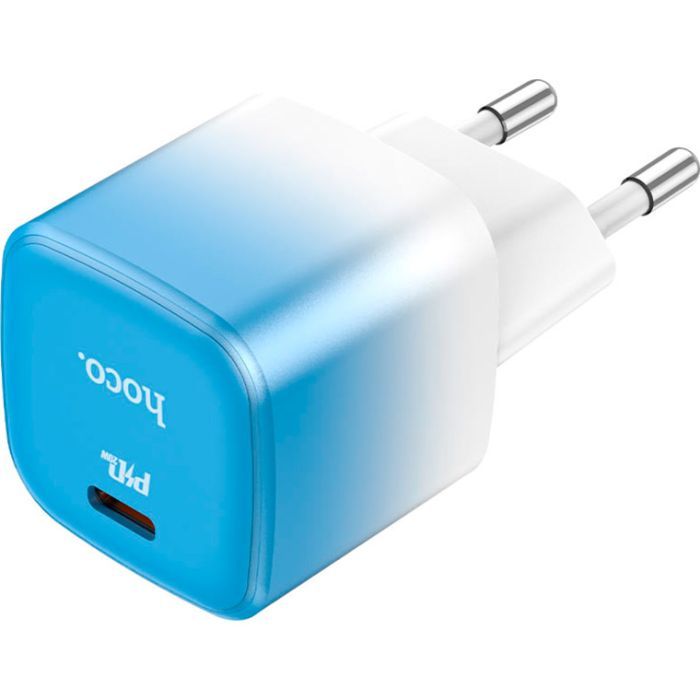 Зарядний пристрій HOCO C101A USB-C PD20W Ice Blue (6931474769374) зображення 4